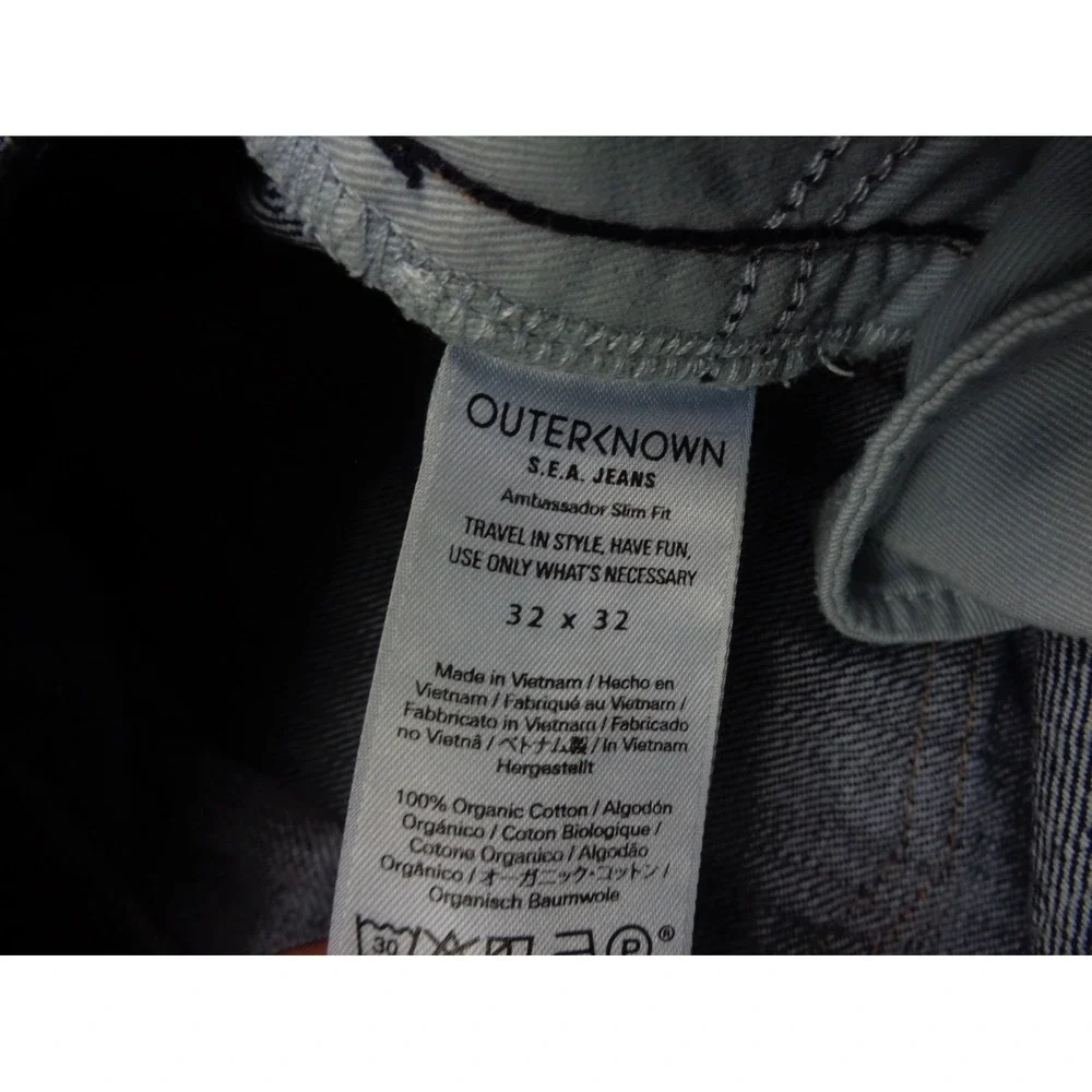 Outerknown SEA Jeans Selvedge Denim Mens 32x32 Button Fly Local Straight Fit